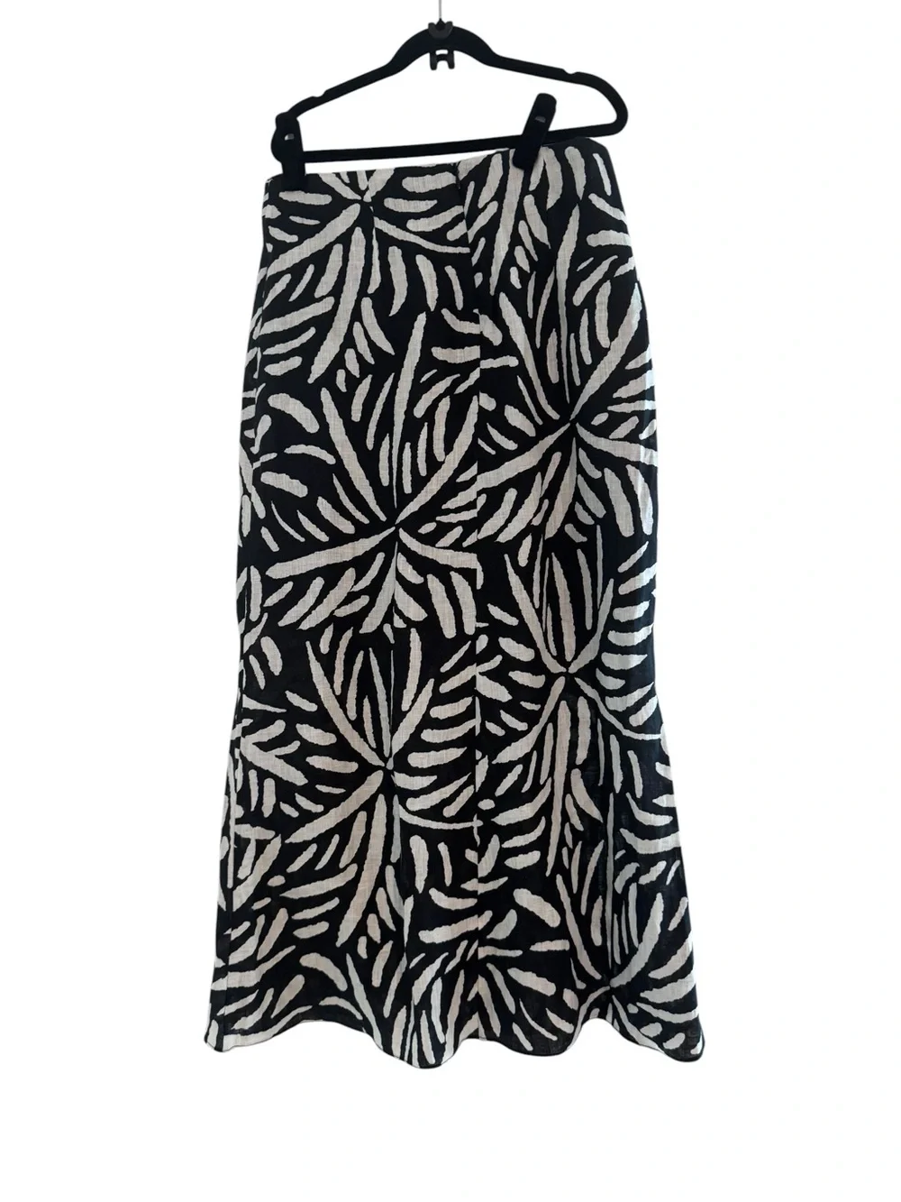 NWOT Cala de la Cruz Black White Linen Leroy Top Fabiana Skirt Set, Size XS